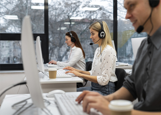 External call center team working as part of Ops Hub’s outsourced operations model